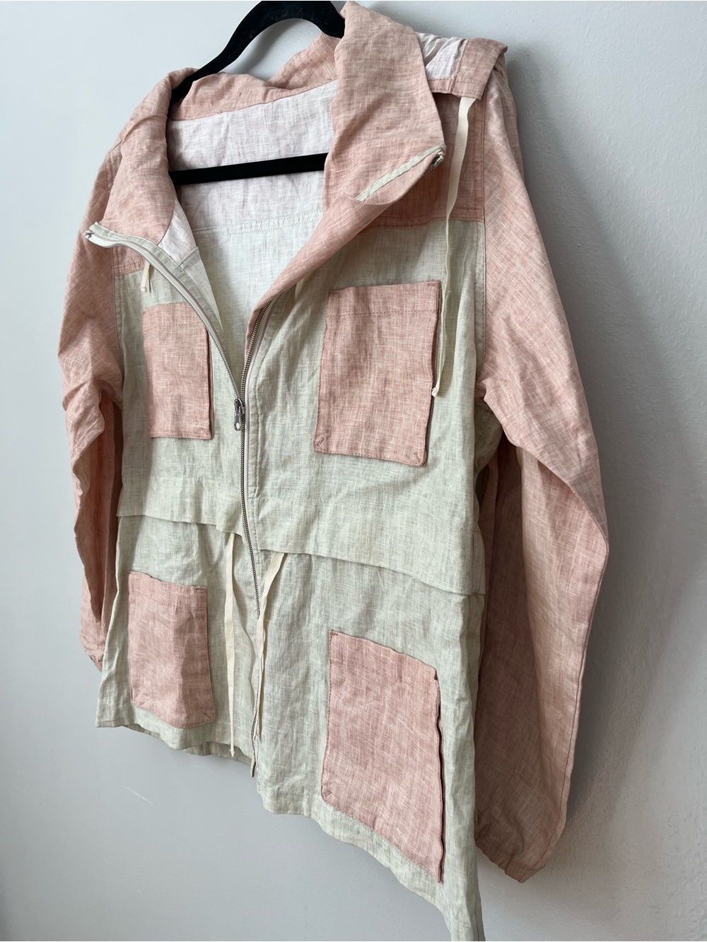 Étoile Isabel Marant Linen Colorblock Pattern Utility Jacket size Small - Picture 4 of 7